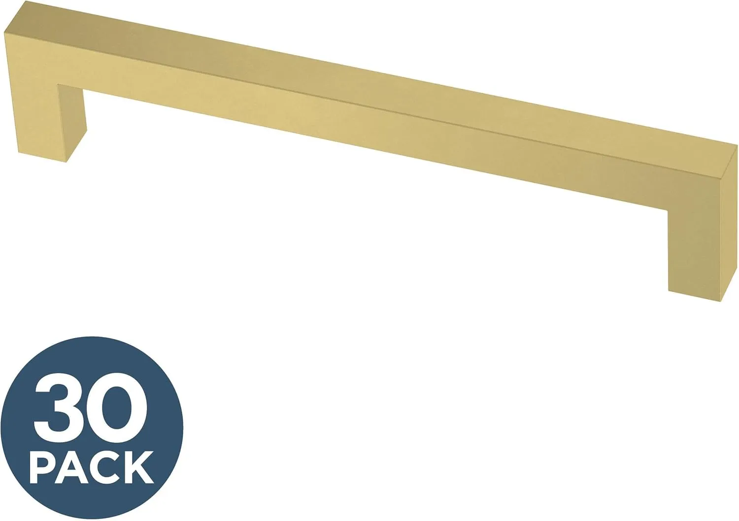 Franklin Brass Simple Modern Square (30-Pack) Cabinet Handles 5-1/16' Hole Center Satin Gold Kitchen Drawer Pulls Dresser, Furniture Hardware P46646K-523-B3