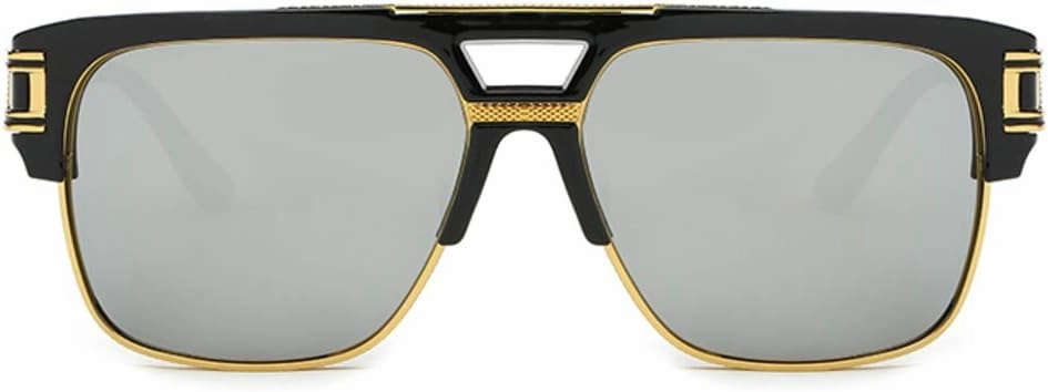 Freckles Mark 70s Retro Sunglasses Mens Womens Trendy Square Gold Metal Sun Glasses Vintage Gangster Style