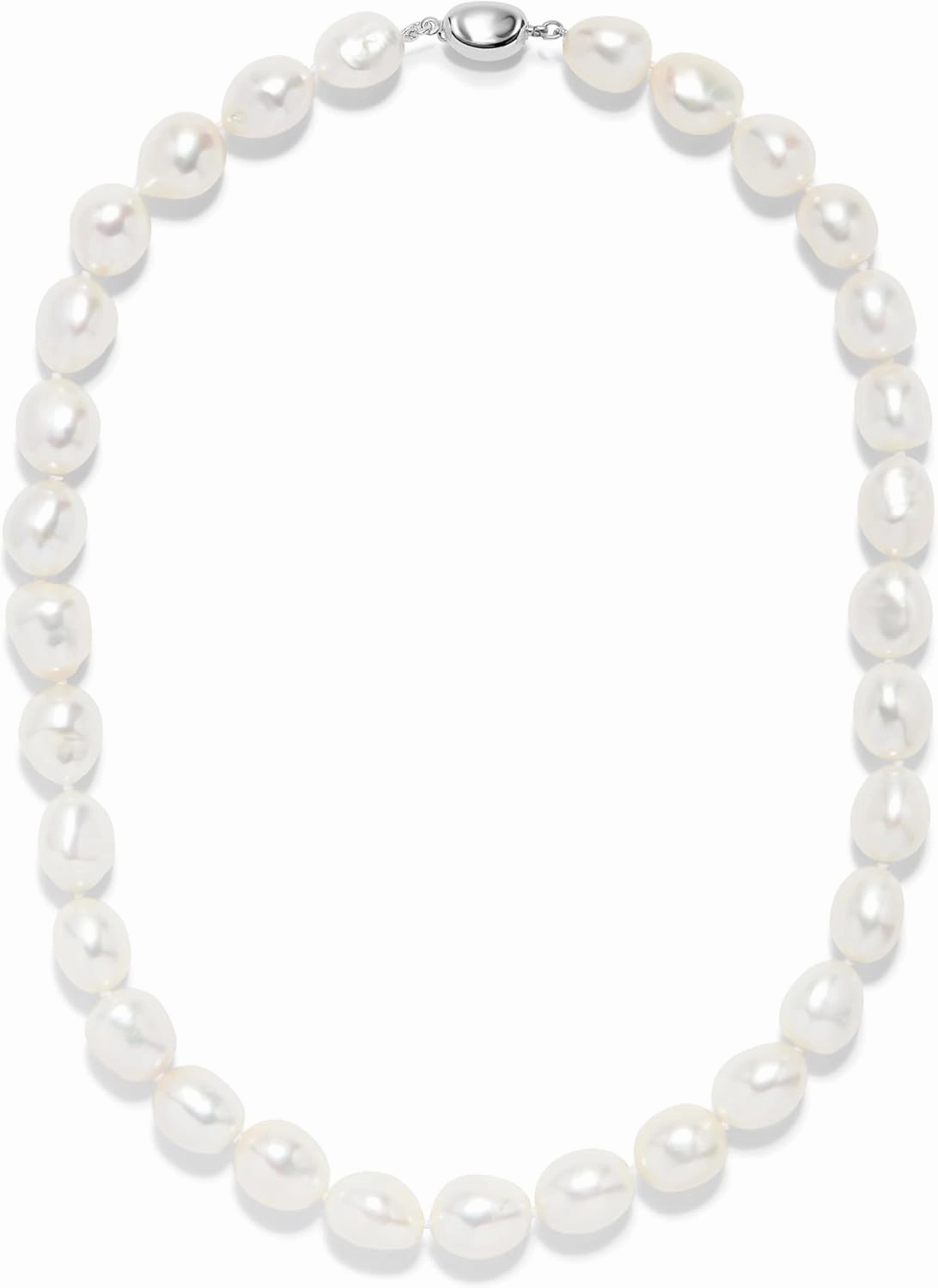 Freshwater Cultured Pearl Necklace AAA 10-12mm Baroque Shape 18" with Push Clasp Chic and Elegant Necklace