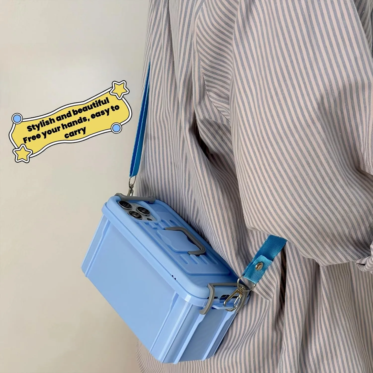 Funny Suitcase Crossbody Phone Case, Creative Silicone Cross Body Phone Case with Storage Box 2 in 1 Crossbody Bag Shape Phone Case Can Hold Lipstick Foundation Keys Cards (for iPhone15,Green)