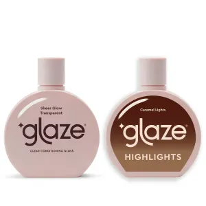 Glaze Sheer Glow Transparent Conditioning Color Gloss, Caramel Lights 6.4 fl oz (2-3 Treatments) - Award-Winning Semi-Permanent Hair Dye