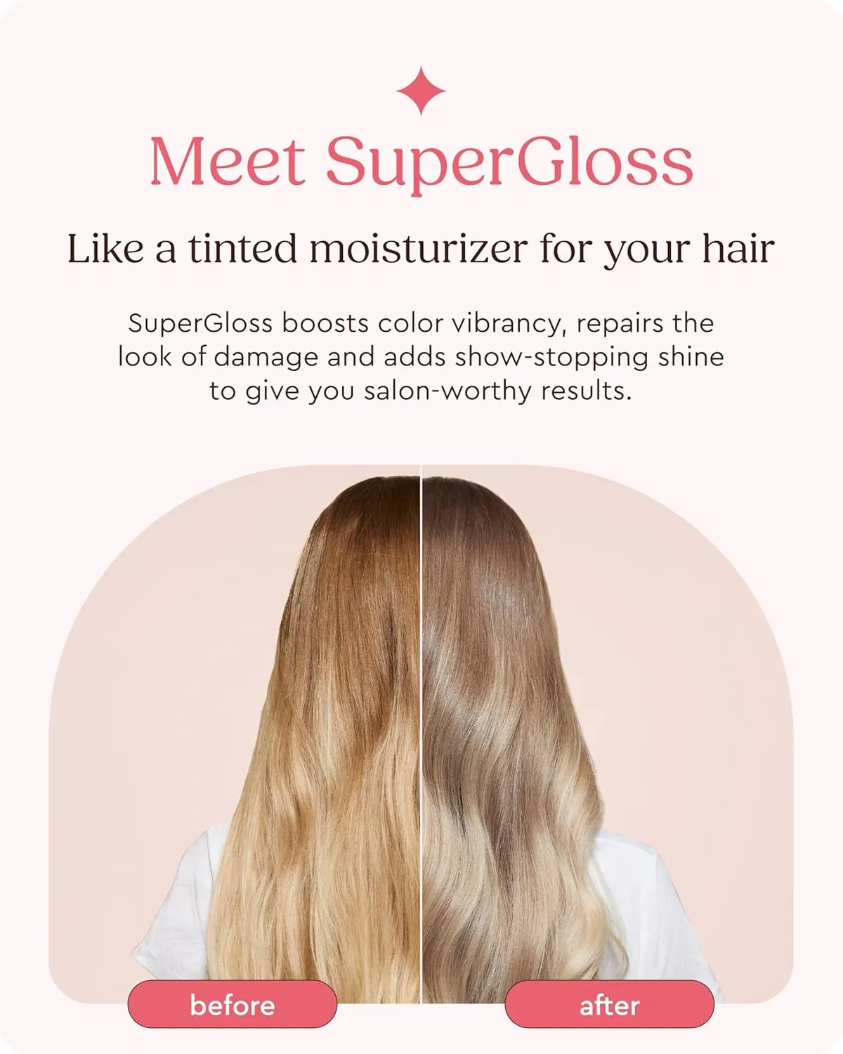 Glaze Super Gloss Color Conditioning Gloss – Vanilla Lights for Light to Medium Brown Hair with Highlights – Rinse Out Semi-Permanent Hair Gloss that Enhances Color and Boosts Shine & Hydration
