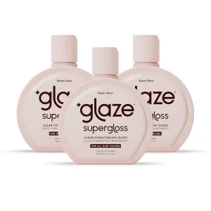 Glaze Super Gloss Sheer Glow Clear Conditioning Gloss – For All Hair Types & Colors, Including Treated – Transparent Hair Gloss that Boosts Color, Shine & Hydration