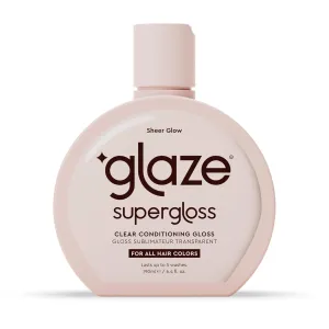 Glaze Supergloss Sheer Glow Clear Conditioning Gloss – For All Hair Types & Colors, Including Treated – Transparent Hair Gloss that Boosts Color, Shine & Hydration - 1 Pack, 6.4 Fl Oz