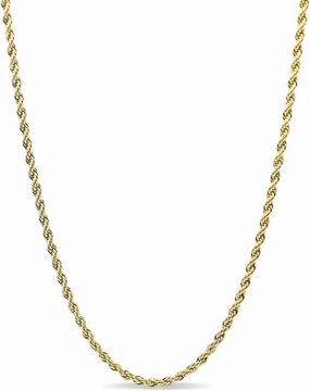 GLD Rope Link Chain - Gold-Plated Rope Cuban Chain with Exclusive Storage Travel Pouch - Snatch-Proof Clasp, Sweat-Proof and Fade-Resistant - Lifetime Quality, Designed in Miami