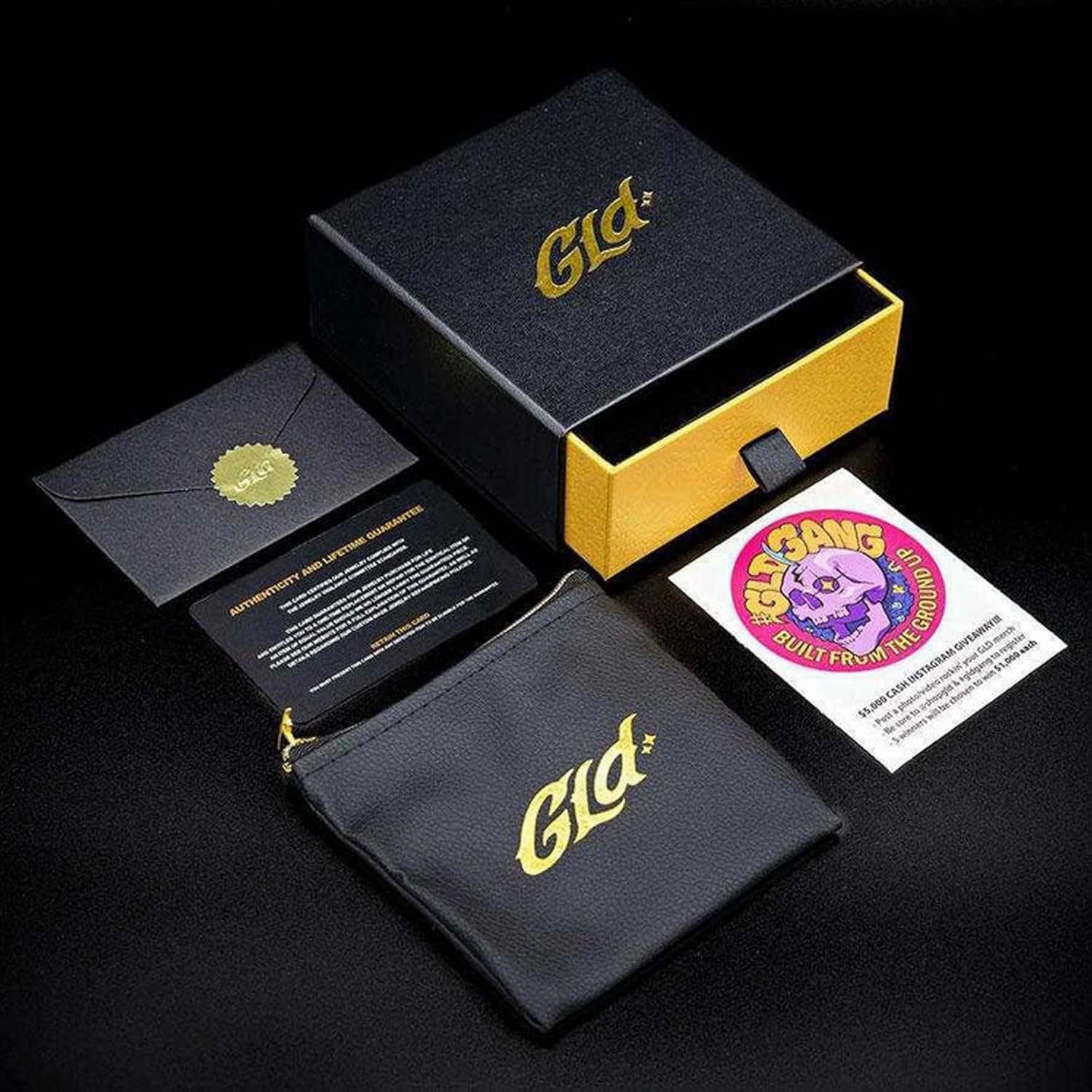 GLD Rope Link Chain - Gold-Plated Rope Cuban Chain with Exclusive Storage Travel Pouch - Snatch-Proof Clasp, Sweat-Proof and Fade-Resistant - Lifetime Quality, Designed in Miami