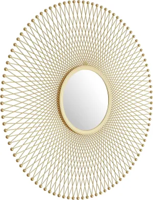 Glow Round Mirror Gold