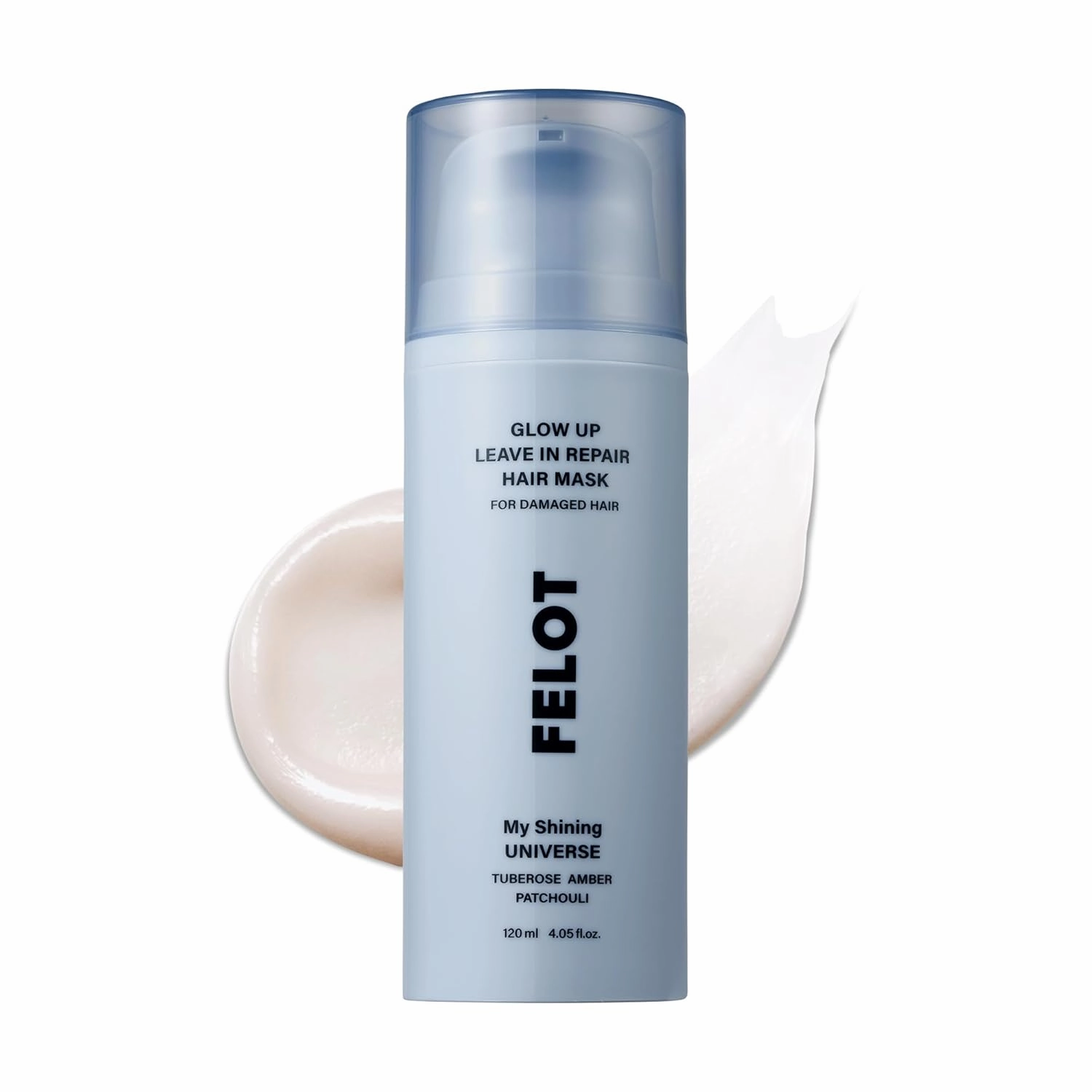 Glow Up Leave-In Repair Hair Mask – Intense Nourishing & Protein Treatment for Damaged Hair, Adds Softness & Shine, No-Rinse Formula, 4.05 fl. oz. / 120ml