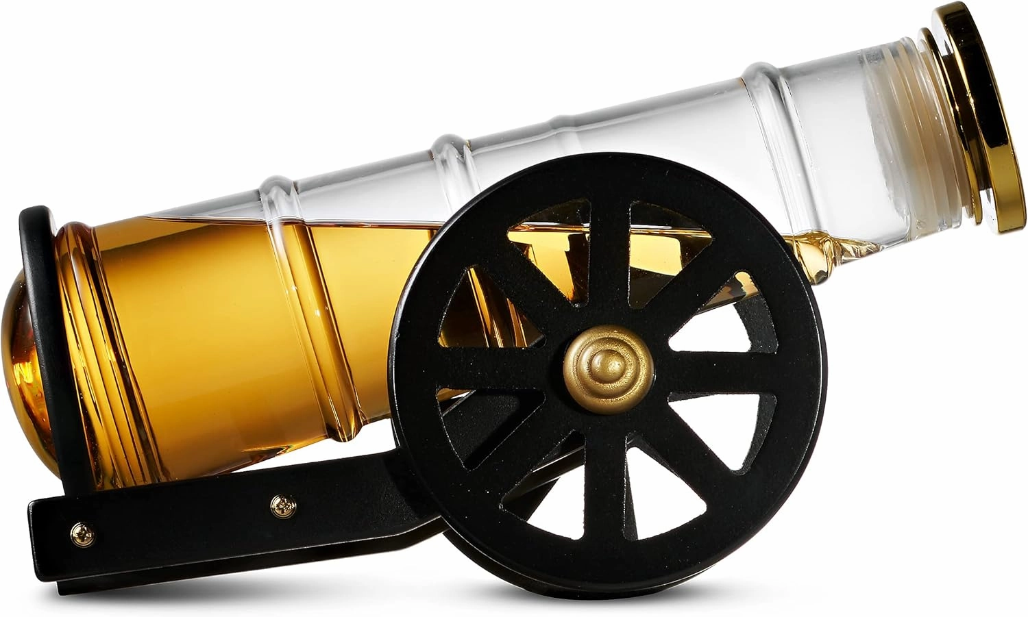 Godinger Whiskey Decanter, Cannon Liquor Decanter, Whiskey Gift Set, Gifts for Men