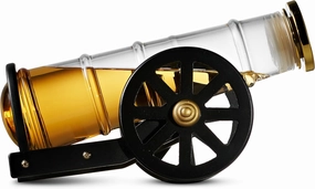 Godinger Whiskey Decanter, Cannon Liquor Decanter, Whiskey Gift Set, Gifts for Men