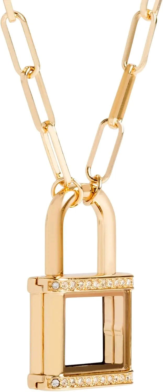 Gold Padlock & Silver Twist Living Locket Sets