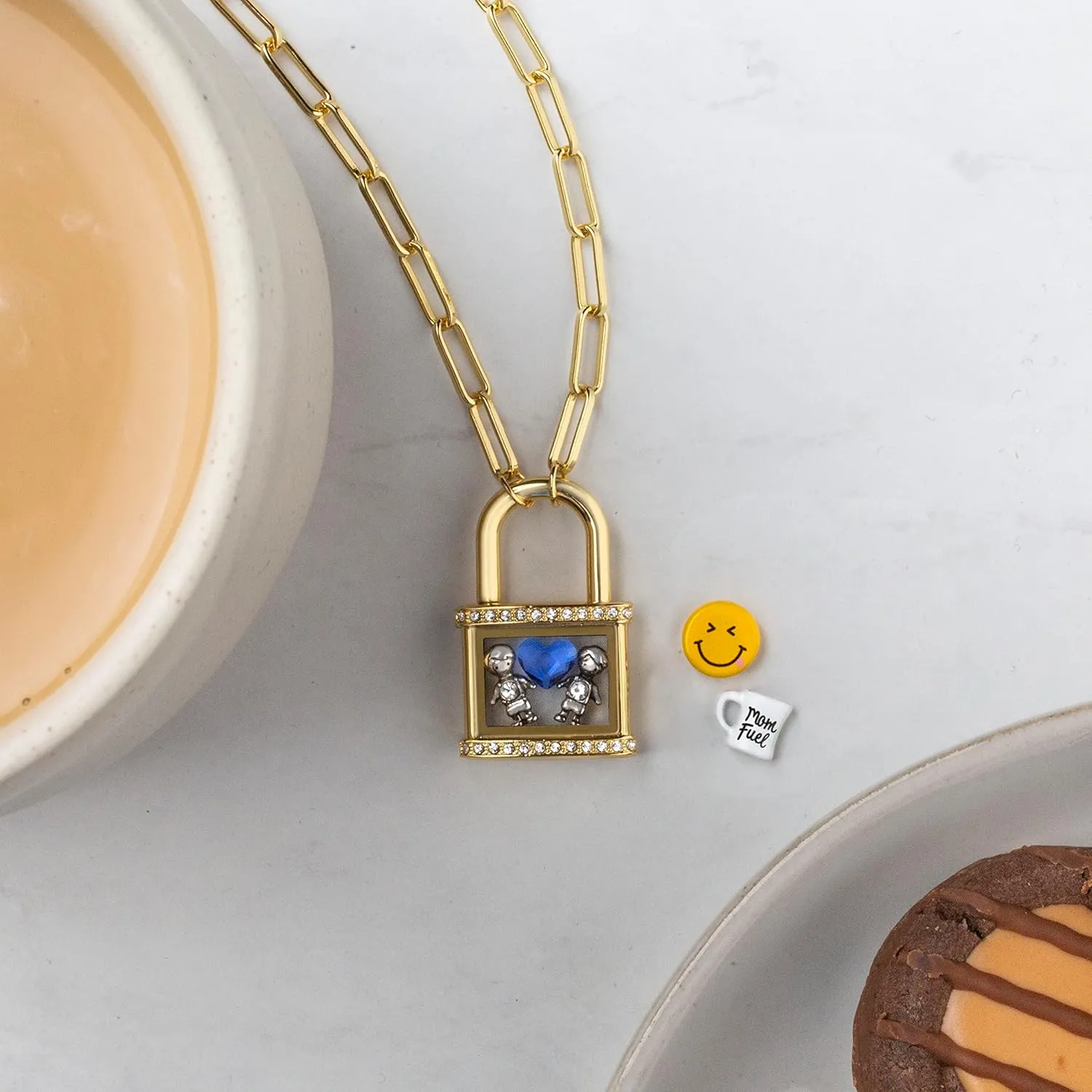 Gold Padlock & Silver Twist Living Locket Sets