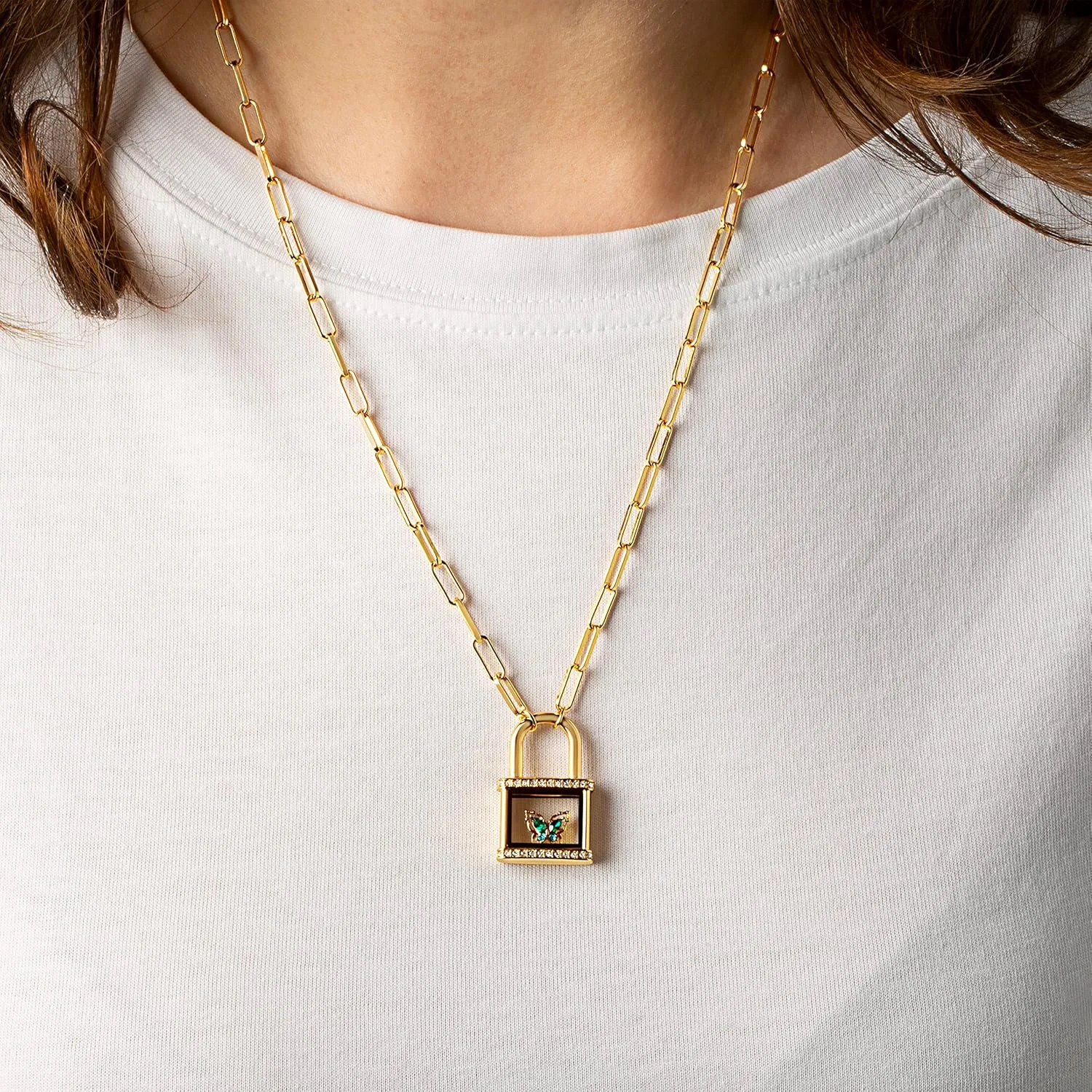 Gold Padlock & Silver Twist Living Locket Sets