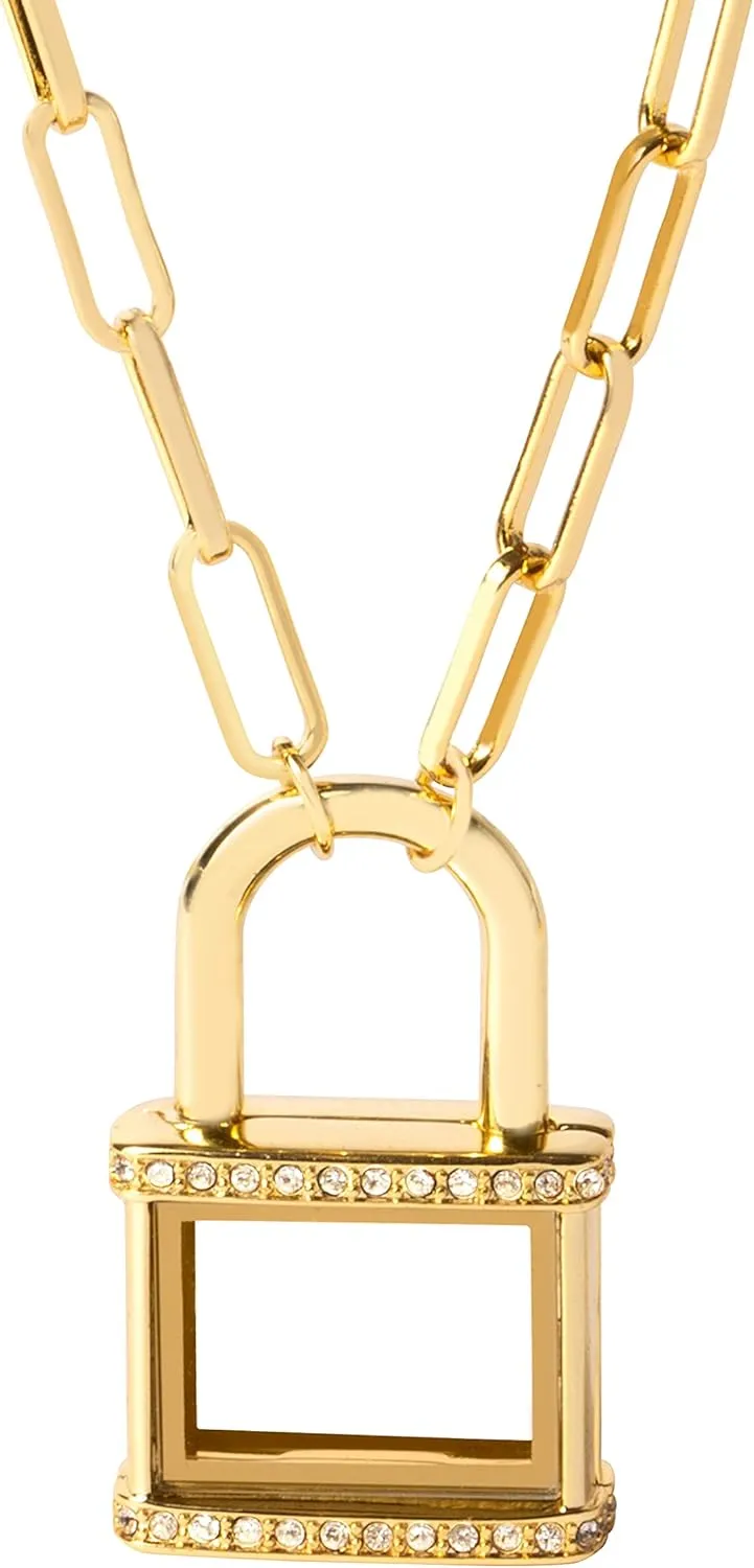 Gold Padlock & Silver Twist Living Locket Sets