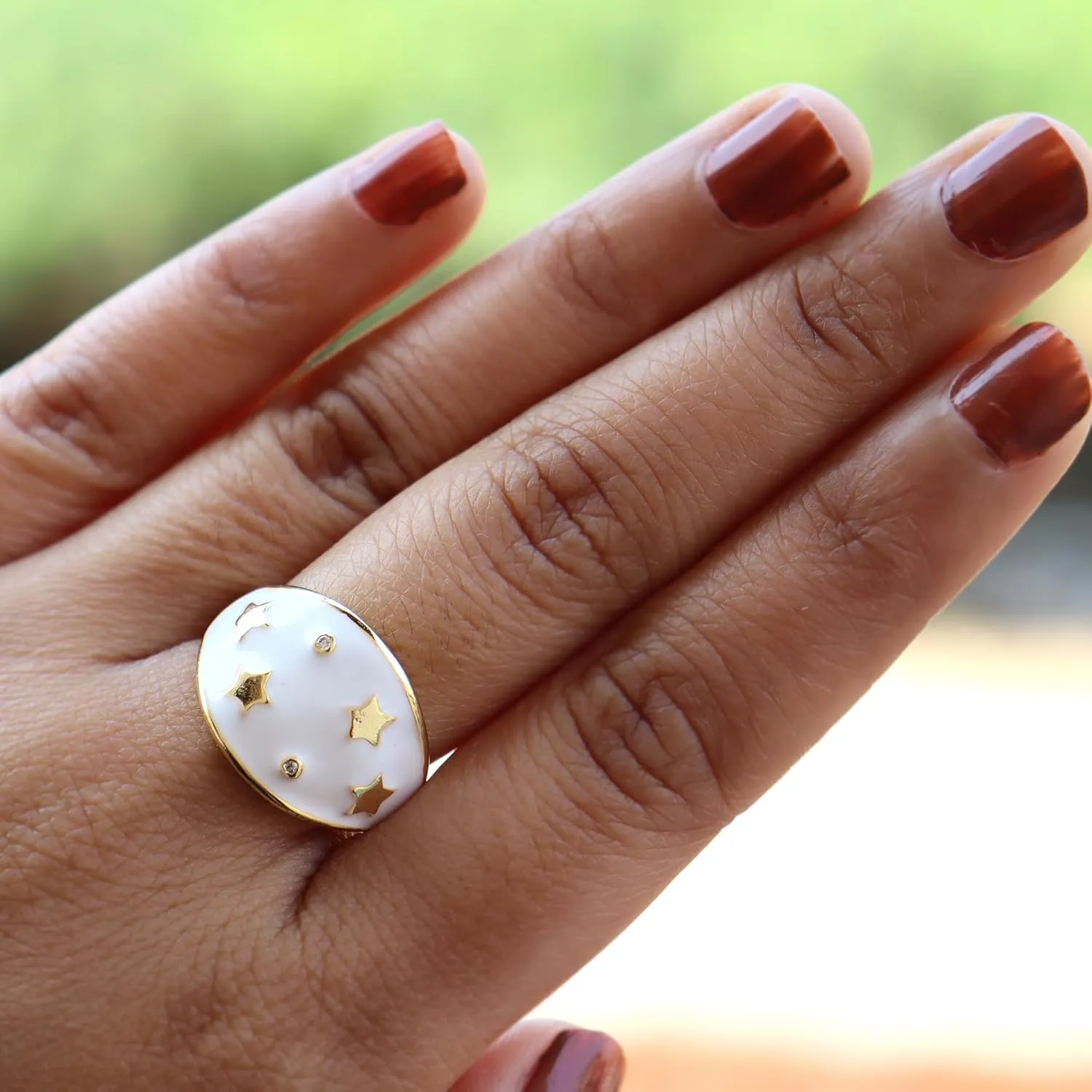 Gold Plated Ring for Women, Elegant, Bold & Stylish Statement Jewelry, Luxurious Fashion Ring for Daily Wear & Special Occasions