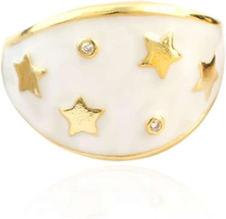 Gold Plated Ring for Women, Elegant, Bold & Stylish Statement Jewelry, Luxurious Fashion Ring for Daily Wear & Special Occasions