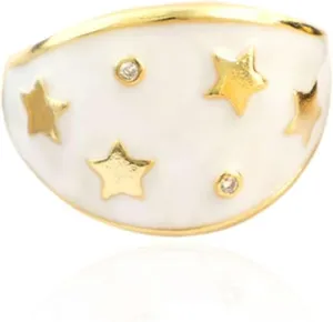 Gold Plated Ring for Women, Elegant, Bold & Stylish Statement Jewelry, Luxurious Fashion Ring for Daily Wear & Special Occasions