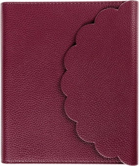 Graphique Vegan Leather Wrap Journal Luxe Collection, Hardcover Diary Notebook for Writing, 160 Lined Pages, 7” x 8.75”, Plum Red