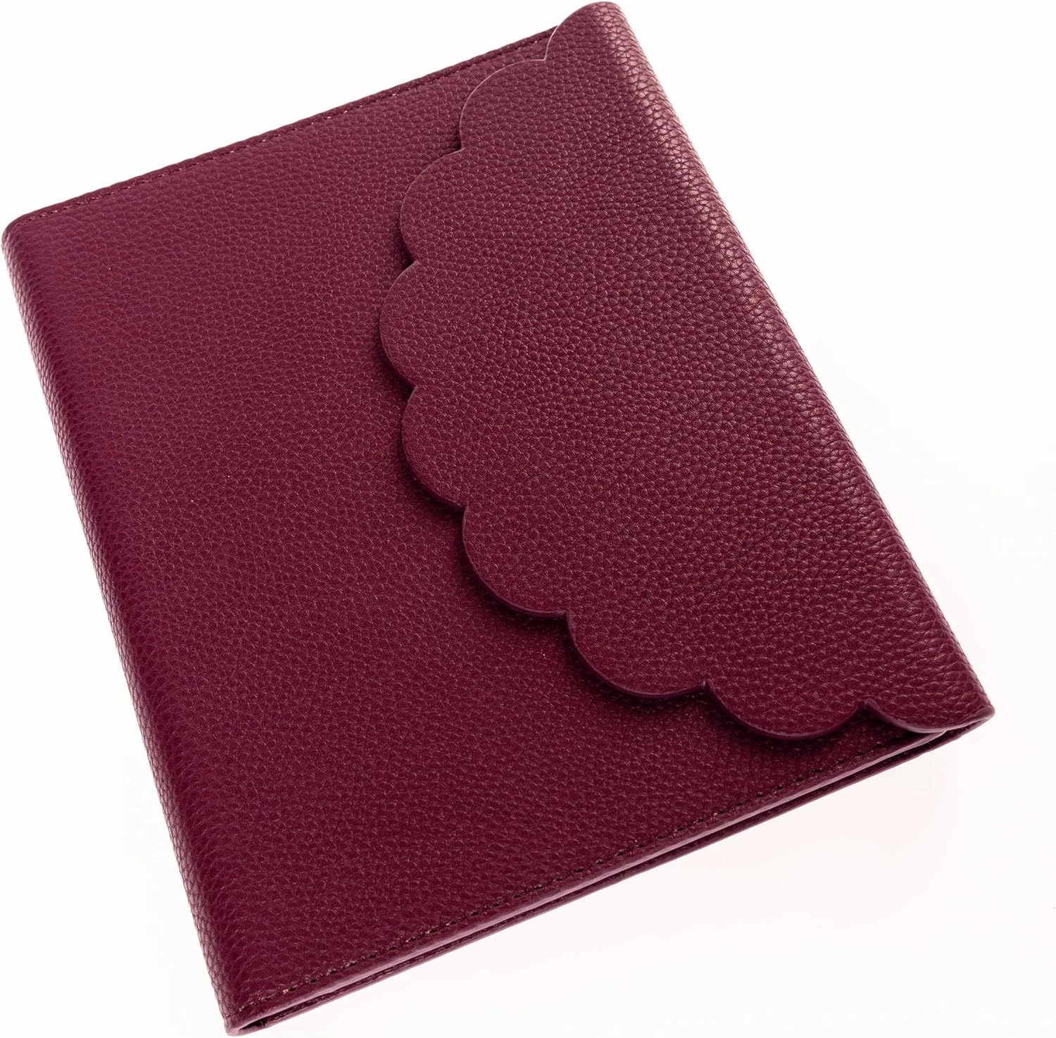 Graphique Vegan Leather Wrap Journal Luxe Collection, Hardcover Diary Notebook for Writing, 160 Lined Pages, 7” x 8.75”, Plum Red