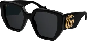 Gucci Geometric Sunglasses GG0956S 003 Black/Gold 54mm 956