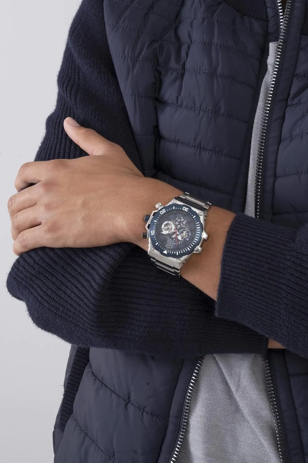 GUESS Cut Thru Dial Bracelet Watch
