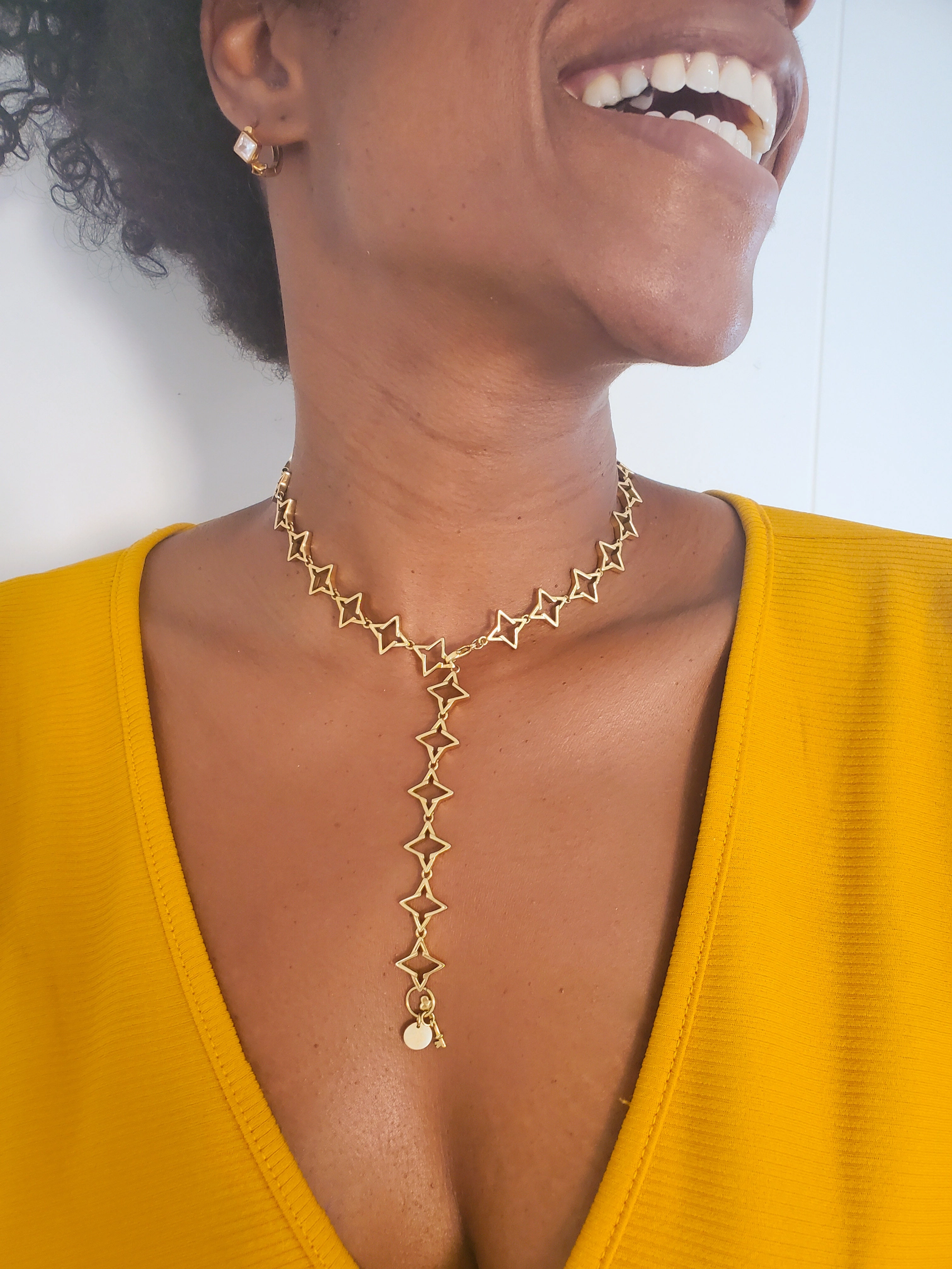 Guiding Star Necklace Gold Tone