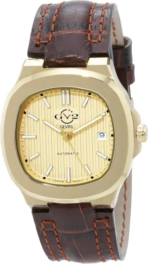 GV2 Men's Swiss Automatic Watch from The Potente Collection, Genuine Hand Made Italian Leather Strap