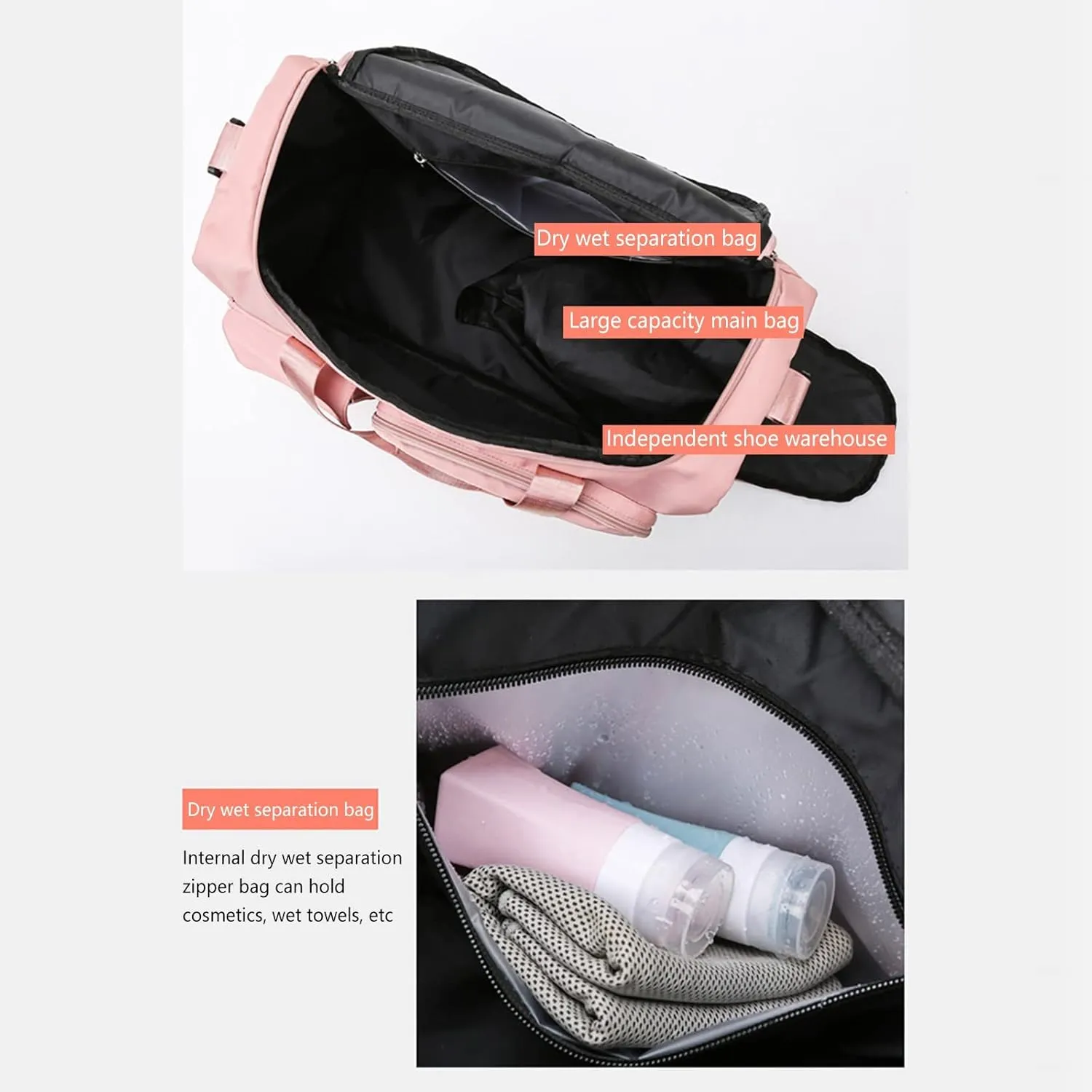Gym Bag for Men with Shoes Compartment,28L Duffel Bag Men,Durable Gym Duffle Bag for Sports Workout Travel Yoga