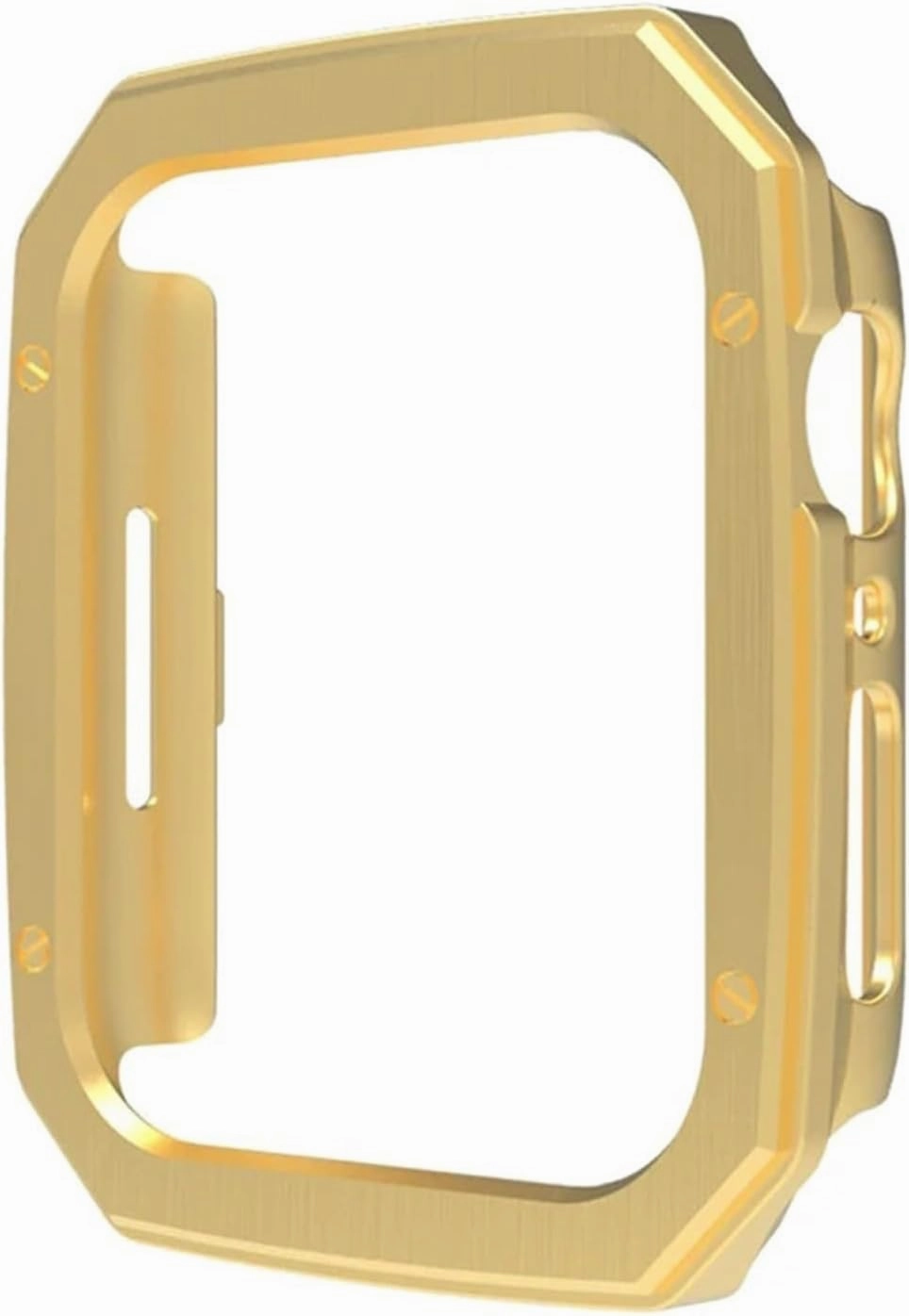 Hard PC Case for Apple Watch Ultra 49mm 41mm 45mm Cover Plating Plastic for IWatch Series 9 8 7 6 SE 5 40mm 44mm Protective Case(Gold,49mm)