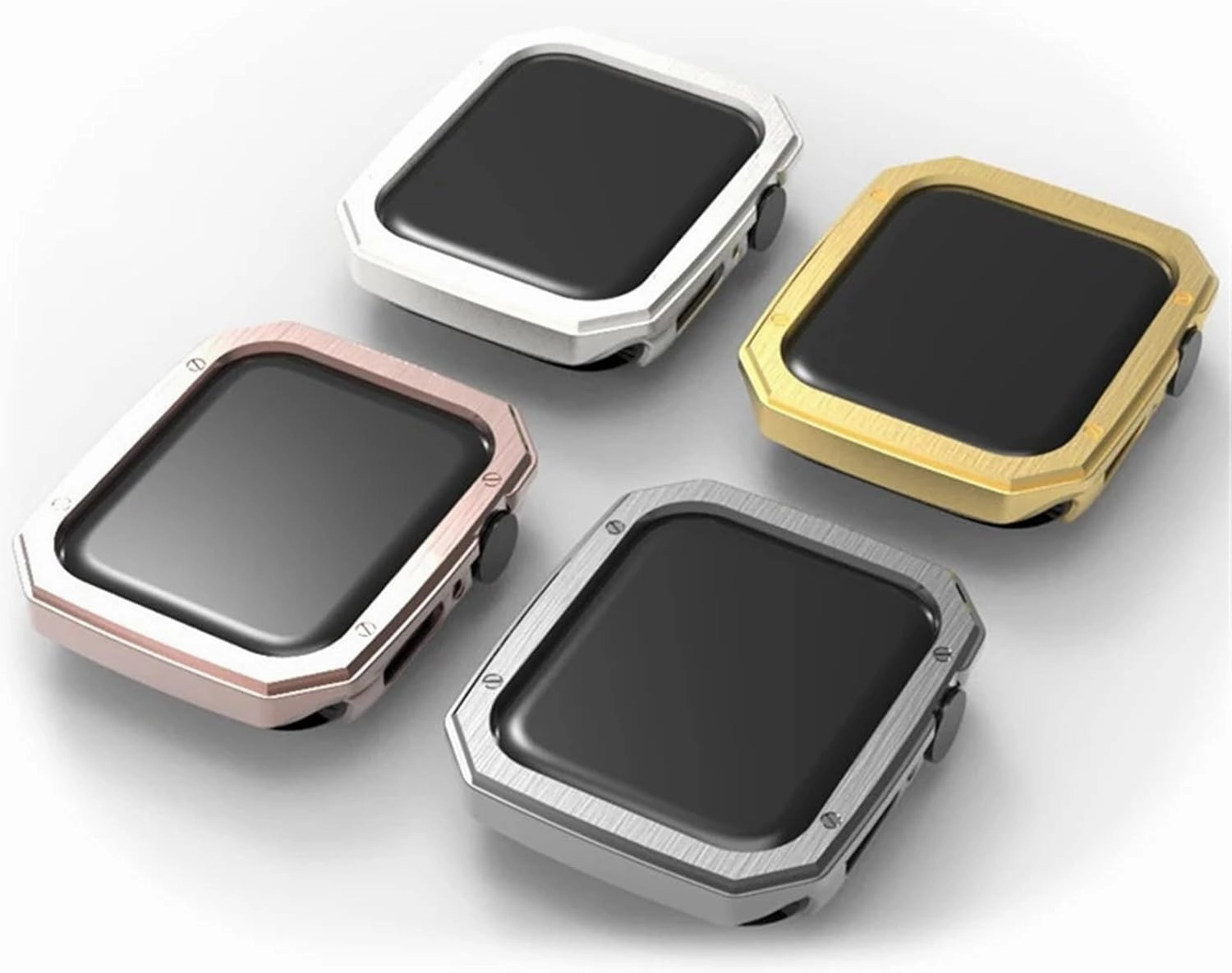 Hard PC Case for Apple Watch Ultra 49mm 41mm 45mm Cover Plating Plastic for IWatch Series 9 8 7 6 SE 5 40mm 44mm Protective Case(Gold,49mm)