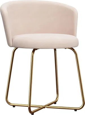 Hillsdale Marisol Metal Vanity Stool for Makeup Room or Bathroom, Gold