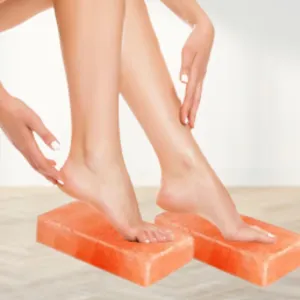 Himalayan Pink Salt Foot Detox Block - Himalayan Rock Salt Blocks Detoxer for achy Feets and Hands Pack of 2 Salt Bricks and Tiles Limb Relaxer (8X4X1 Salt Tile)