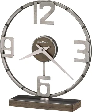 Hollis Metal and Wood Accent Clock in Taupe Brown Finish 635256