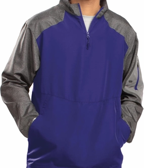 Holloway Raider Pullover Cage Jacket - Weather-Resistant, Ultra-Light, Quarter Zip, Sleeve Pocket - For Outdoors & Travel