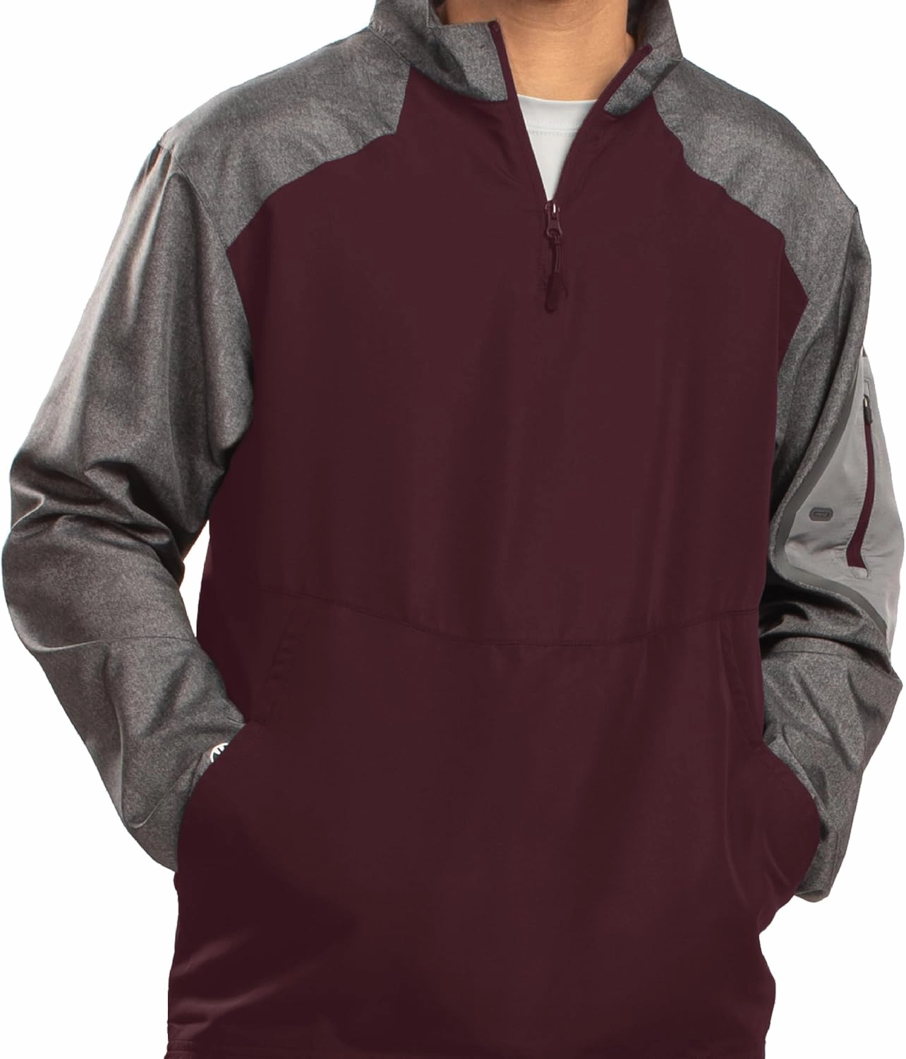 Holloway Raider Pullover Cage Jacket - Weather-Resistant, Ultra-Light, Quarter Zip, Sleeve Pocket - For Outdoors & Travel