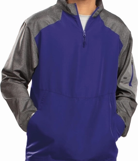 Holloway Raider Pullover Cage Jacket - Weather-Resistant, Ultra-Light, Quarter Zip, Sleeve Pocket - For Outdoors & Travel