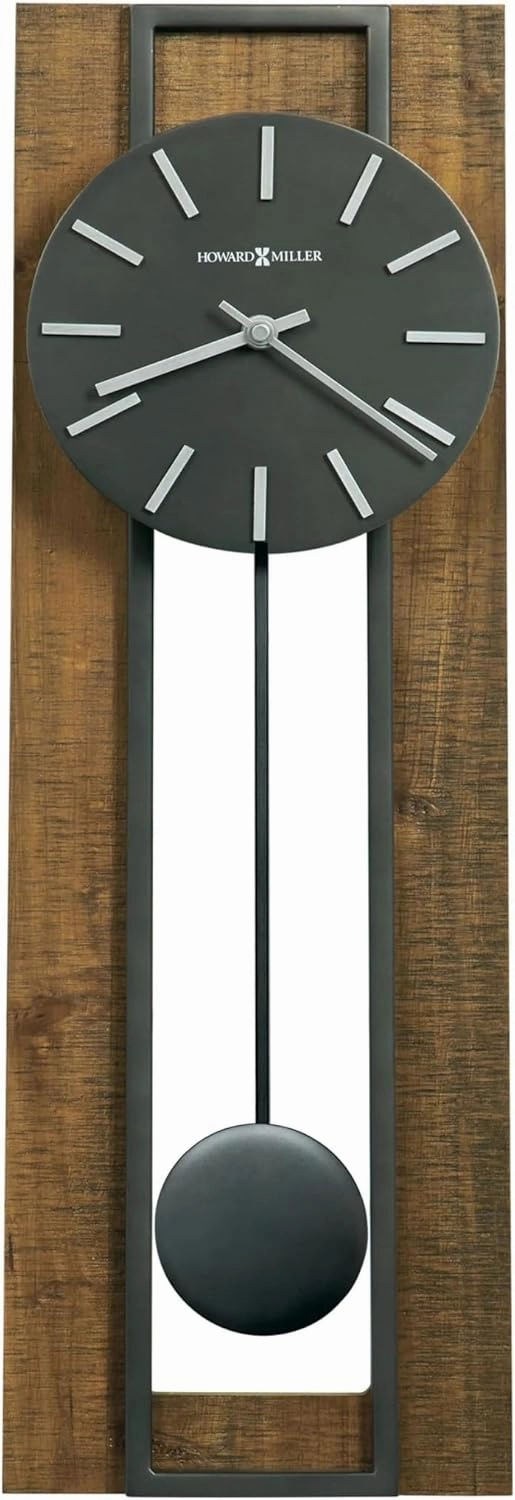 Howard Miller Zion Pendulum Wall Clock – Modern Home Decor Clock Stunning Battery Operated Quartz Timepiece Ideal for Living Rooms Kitchens Offices & Outdoor Spaces Elegant Wall Decor