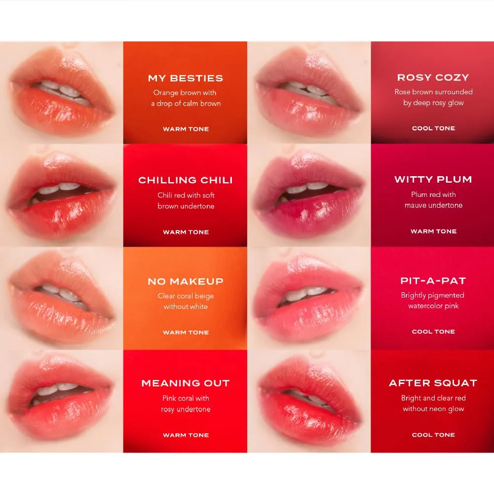 Hyper-Fit Color Drop | Dewy, Glossy Lip Gloss with 44% moisturizing serum | Long-Lasting, lightweight Lip Stain | Vegan Lip Tint & Safe for Sensitive Skins | K-Beauty (After Squat)