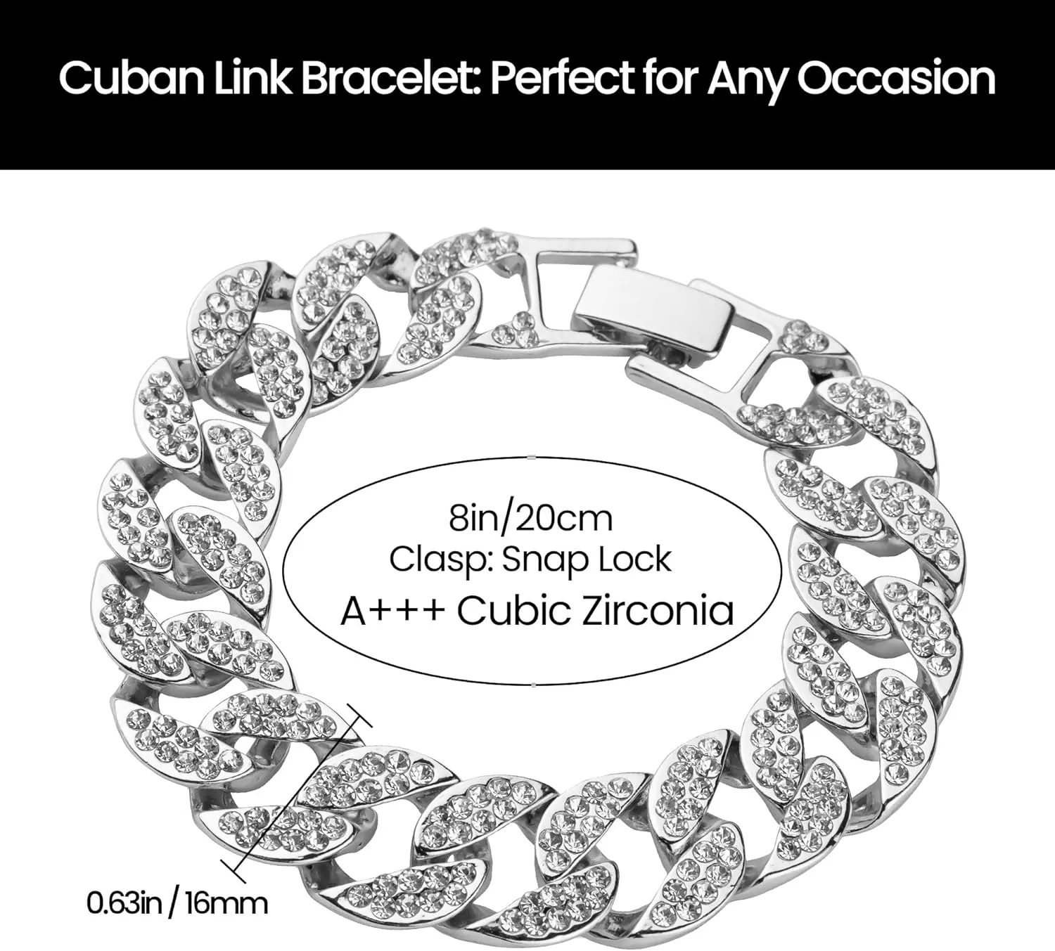 Iced Out 44MM Colorful Dial Gold Plated Big Diamond Roman Numeral Watch, Full Icy Cuban Link 18 Inch Necklace Chain, Bracelet Luxury Bling Gift Set