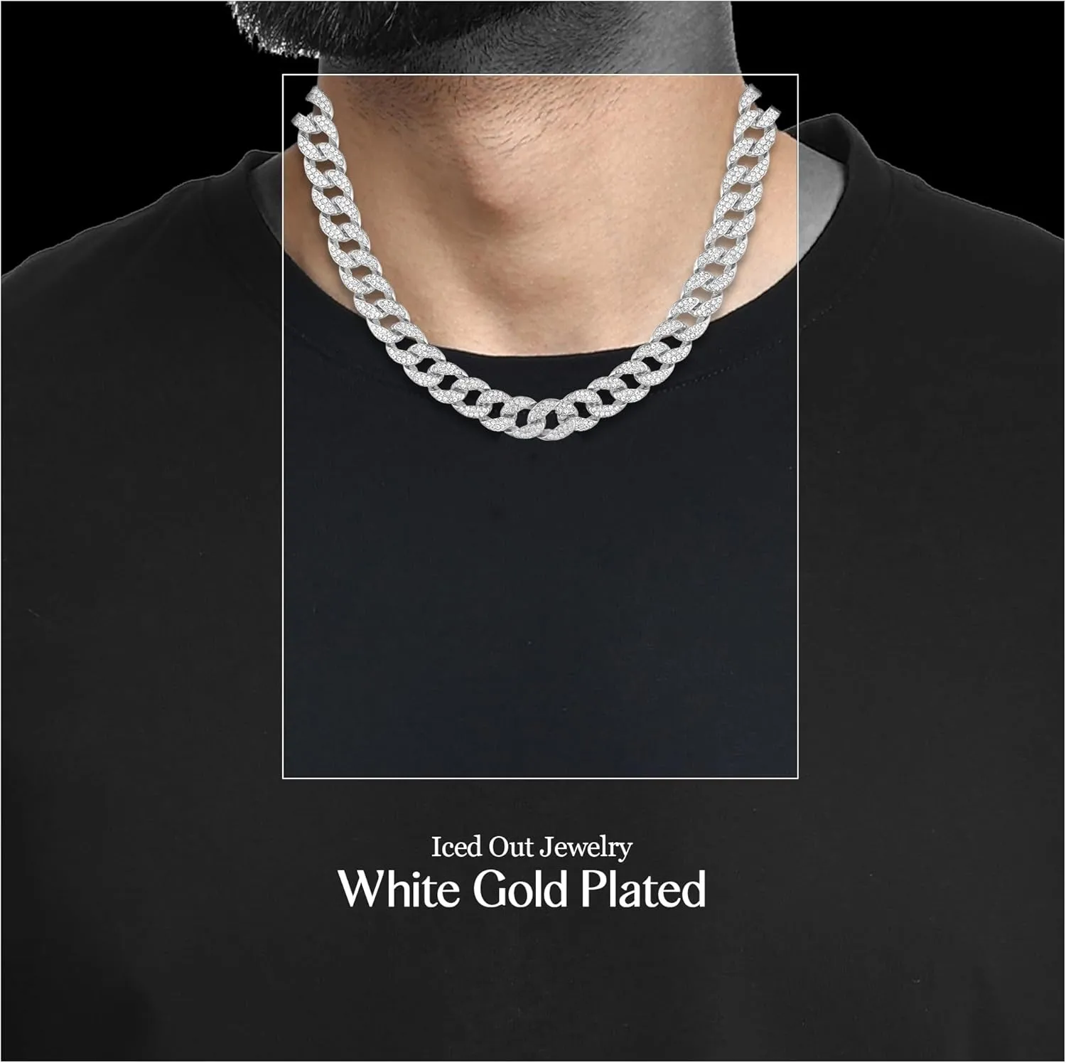 Iced Out 44MM Colorful Dial Gold Plated Big Diamond Roman Numeral Watch, Full Icy Cuban Link 18 Inch Necklace Chain, Bracelet Luxury Bling Gift Set