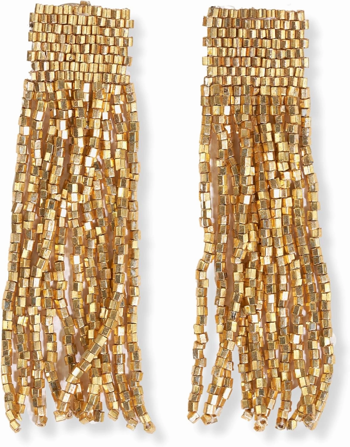 INK ALLOY Beaded Earrings for Women Dangling, Marilyn Luxe Seed Bead Fringe Tassel Earrings, Hypoallergenic Handmade Jewelry for the Modern Bohemian, 2.25-Inch Length