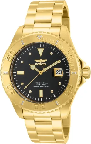 Invicta Men's 15286 "Pro Diver" 18k Yellow Gold Ion-Plated Stainless Steel and Diamond Accent Watch