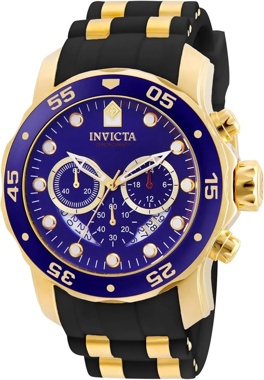 Invicta Men's 6983 Pro Diver Collection Chronograph Blue Dial Black Polyurethane Watch