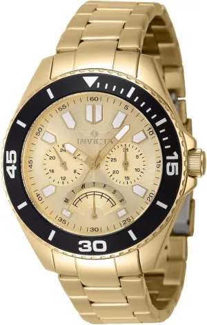 Invicta Men's Pro Diver 43mm Stainless Steel Quartz Watch, Gold (Model: 46880)