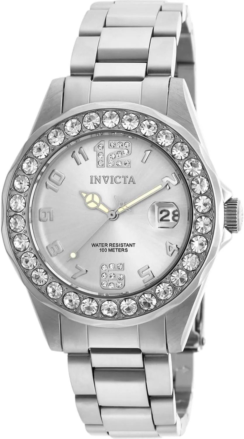 Invicta Women's 21396 Pro Diver Analog Display Quartz Silver Watch