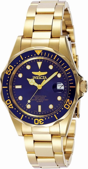 Invicta INVICTA-8937 Men's "Pro Diver" 18k Gold Ion-Plated Bracelet Watch