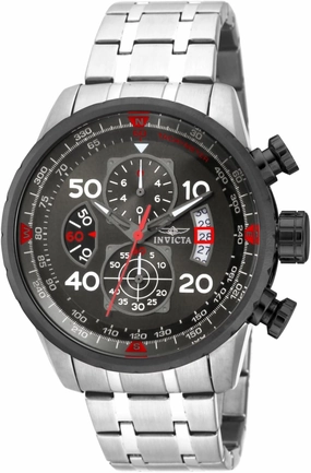Invicta Men's 17204 AVIATOR Analog Display Japanese Quartz Silver Watch