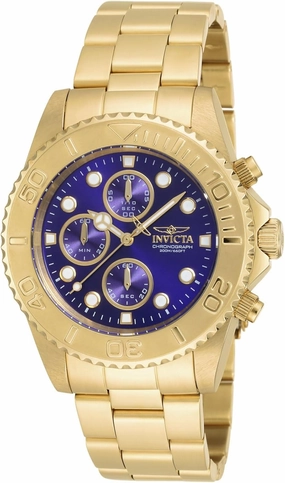 Invicta Men's 19157 Pro Diver Analog Display Japanese Quartz Gold Watch