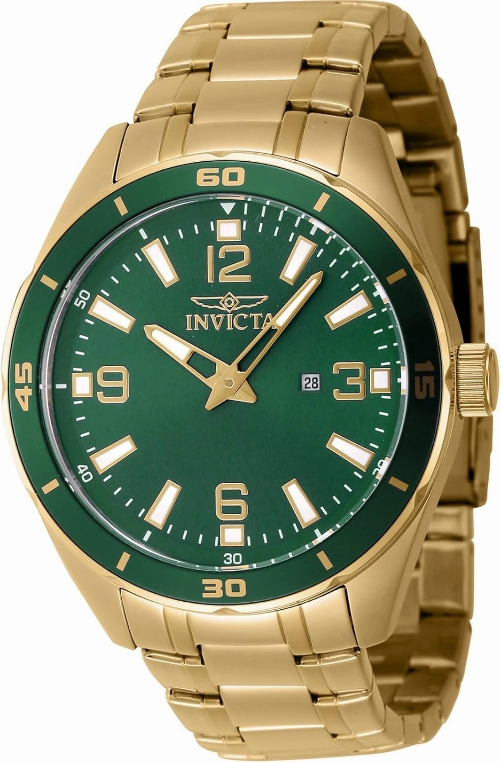 Invicta Men's Pro Diver 44mm Stainless Steel Quartz Watch, Gold (Model: 46675)