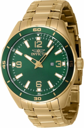Invicta Men's Pro Diver 44mm Stainless Steel Quartz Watch, Gold (Model: 46675)